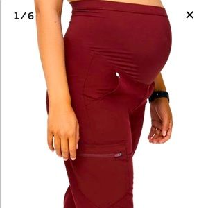 Figs Zamora Mahogany Maternity Jogger Pants